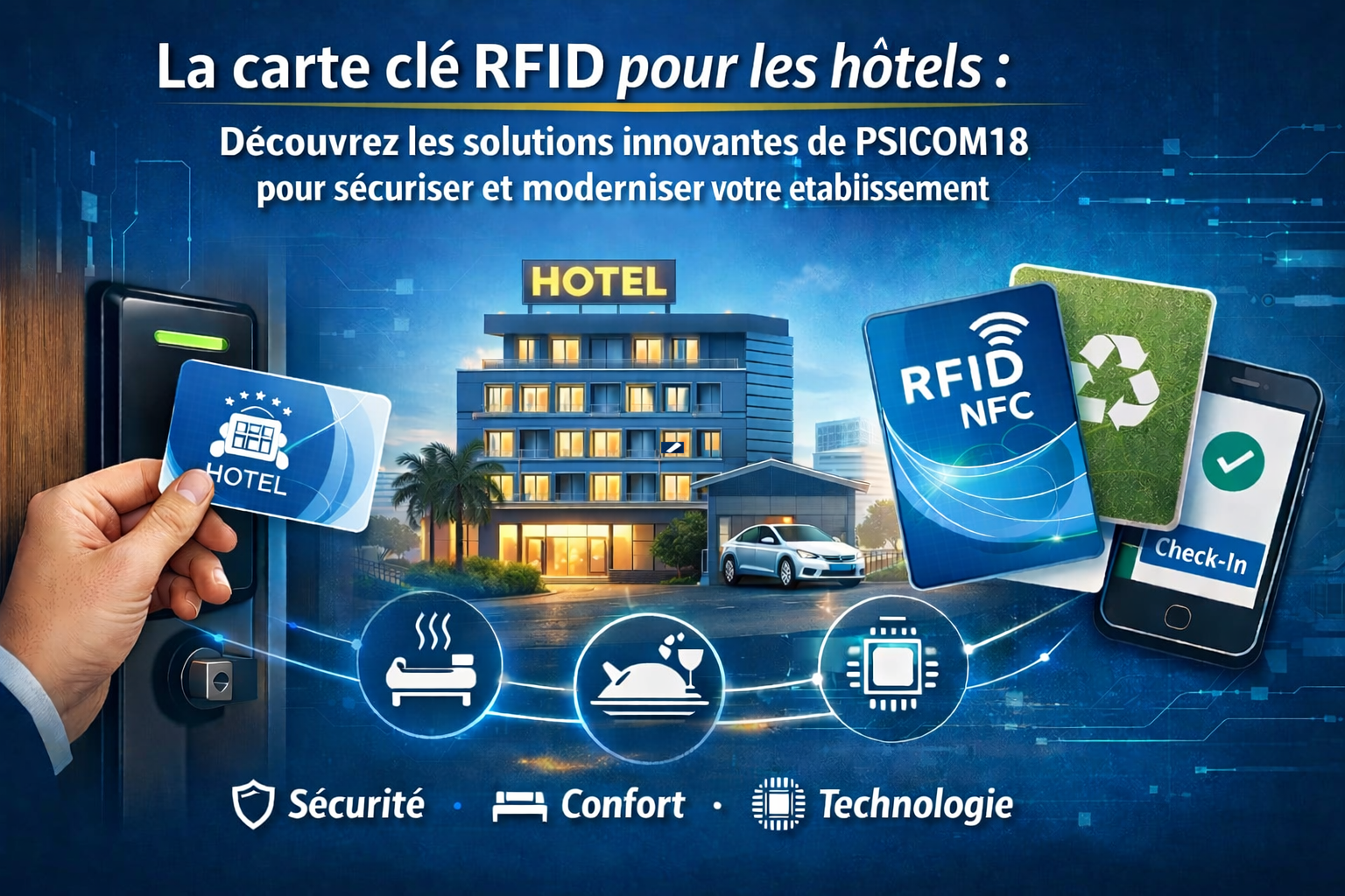 La carte clé RFID pour les hôtels : découvrez les solutions innovantes de PSICOM18